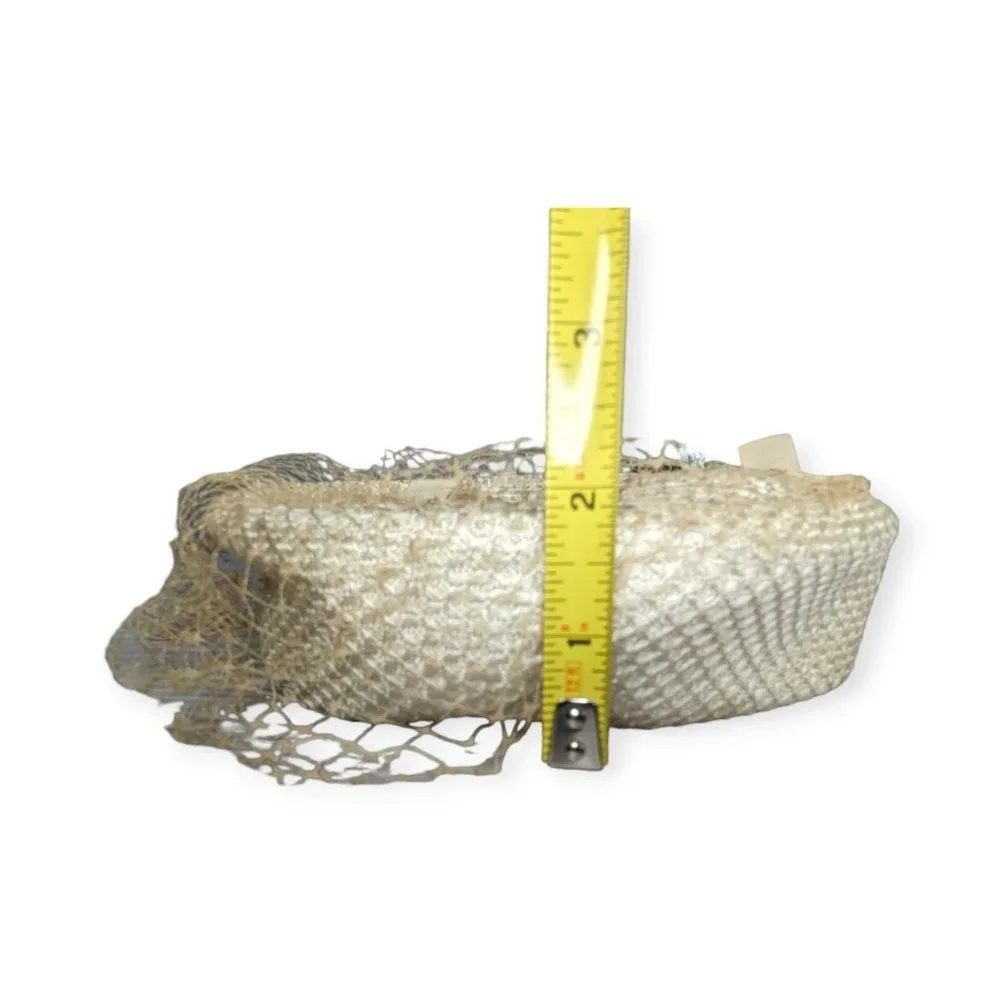 Vintage Ivory Pill Box Hat with Net Veil - Picture 12 of 12
